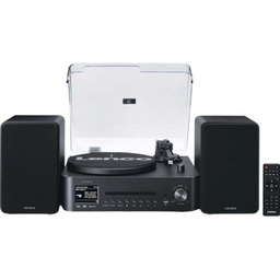 LENCO Wieża z gramofonem MC-760BK Czarna, Odtw.CD/-R/-RW, Wi-Fi,