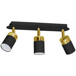 Milagro Lampa sufitowa JOKER BLACK/GOLD 3xGU10