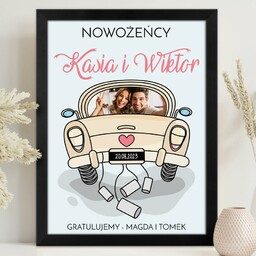 Plakat personalizowany ze zdjęciem w ramce z nadrukiem