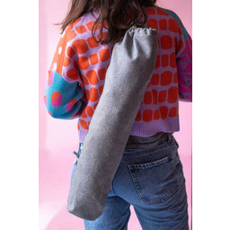 Pakamera Szary flauszowy pokrowiec na matę do jogi