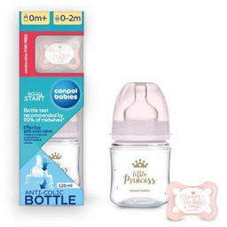 Canpol 0310 Zestaw Startowy Butelka 120Ml+Smoczek Mini Girl