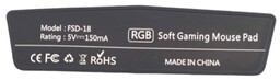 Podkładka gamingowa pod mysz RGB LED USB 35x25cm