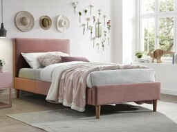 ŁÓŻKO ACOMA VELVET 90X200 ANTYCZNY RÓŻ/DĄB TAP. BLUVEL