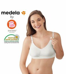 Medela Biustonosz do karmienia z zapięciem Bravado biały
