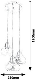 RABALUX 7977 Jezabel Lampa wisząca IP20 chrom E27