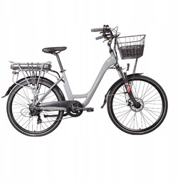 Rower elektryczny miejski Lancia Ypsilon Incanto Szary 44cm