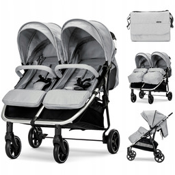 Podwójny wózek spacerowy spacerówka dla bliźniaków do 22kg