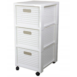 Regał łazienkowy Rotho Country biały 32,5 x 37,5