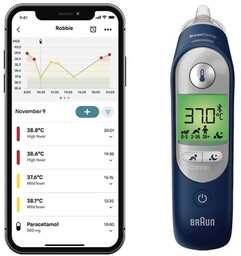Braun IRT6575 Termometr douszny łączący się z aplikacją