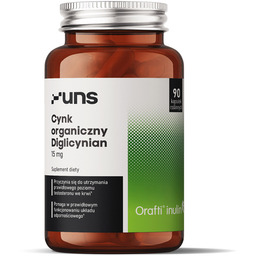 UNS Cynk Organiczny Diglicynian 15mg 90vegcaps