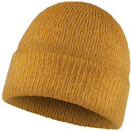 BUFF CZAPKA CIEPŁA DZIANINA KNITTED JARN OCHER