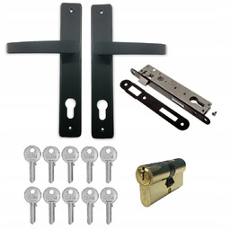 Zamek do Furtki 90mm Wkładka 10 Kluczy Komplet