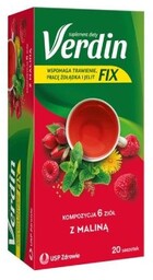 Verdin Fix z maliną, 20 saszetek