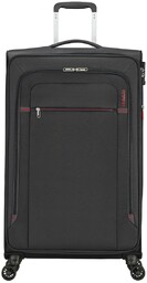 Poszerzana walizka duża American Tourister Crosstrack - grey/red