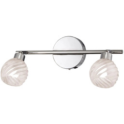 Lumes Podwójny kinkiet reflektor ze szklanymi kloszami -