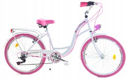 Rower miejski damski z przerzutkami DALLAS BIKE 26