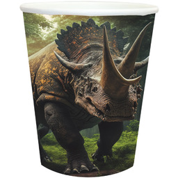 Kubeczki papierowe Dinozaury - 250 ml - 6