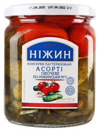Warzywa marynowane Po Niżyńsku (Pomidory/Ogórki), Nizhyn, 450g