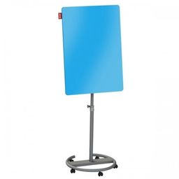 Flipchart mobilny 70x100cm suchościeralno magnetyczny szklany MEMOBE niebieski