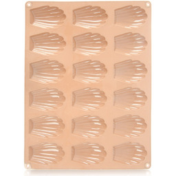 Forma do ciastek silikonowa beżowa muszelki 32x24,5 cm