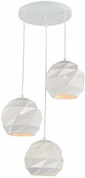 Geometryczna LAMPA wisząca PALERMO PND-2424-3S-WH Italux metalowa OPRAWA