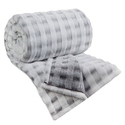 Design 91 Koc 170x210 Kostka stalowo-szary elegancki koc