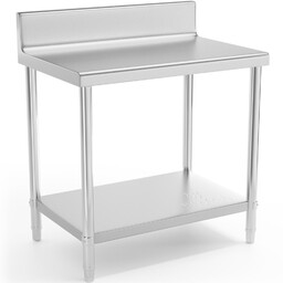 Stół blat roboczy stalowy nierdzewny przyścienny z rantem