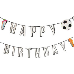 Talking Tables Football Happy Birthday Girlanda - 3