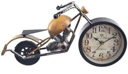 InDecor Metalowy zegar stołowy Motorcycle, 20 x 17