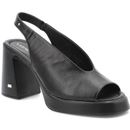 Karino Czarne Sandały Eleganckie Obuwie Damskie