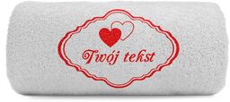 Mały ręcznik ornament z sercami 100x50
