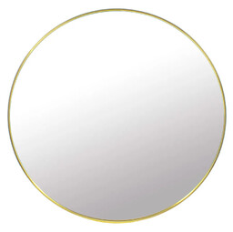 Elior Złote okrągłe metalowe lustro 80 cm -