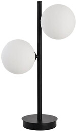 Lampa biurkowa DORADO, czarna z białymi kloszami, 2x40W
