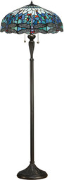 Salonowa lampa podłogowa Dragonfly 64069 Interiors Tiffany szkło