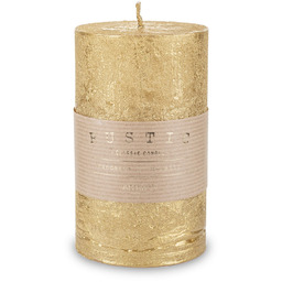 Pl Złoty Świeca Rustic Metalic Walec Średni Fi7