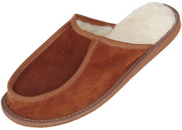 Szerokie tęgie kapcie skórzane specjalne najszersze ocieplane, Rozmiar: