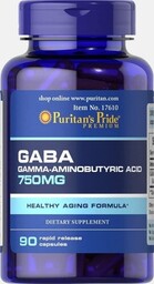 GABA 750 mg, Puritan''s Pride, 90 kapsułek
