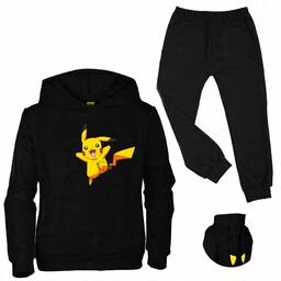 Dres Bluza Kangurka Czarna Pokemon Pikachu Uszy Czarne