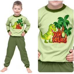 Piżama Dla Dziecka Chłopca Bawełniana Z Długim Rękawem