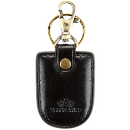 Brelok skórzany zaokrąglony czarny