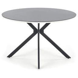 Stół okrągły szklany czarny mat 120 cm Avelar