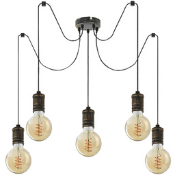 Rabalux Wisząca lampa loft Fidel 3218 oprawki