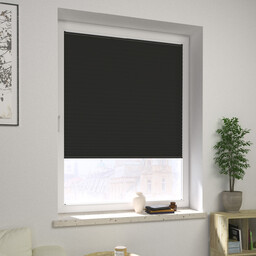 Plisa okienna na wymiar Harmonica, czarny, Pearl Basic