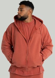 STRIX Bluza z kapturem Washed Zip Terra