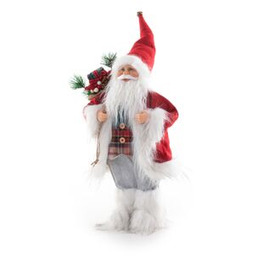 Figurka świąteczna Mikołaj 69A 45 cm czerwono-biały