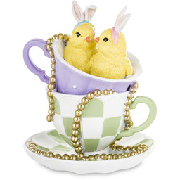Figurka dekoracyjna wielkanocna kurczaki 14x11,5x11,5 183374