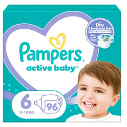 Pieluszki Pampers Active Baby pieluchy rozmiar 6, 13-18