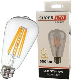 Żarówka LED E27 6W Filament ST64 EDISSON Edison