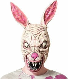 ATOSA maska lateksowa halloween królik zabójca szalony
