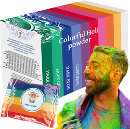 Holi Cow, Kolorowy proszek, Festiwal, zestaw 10szt. ISO